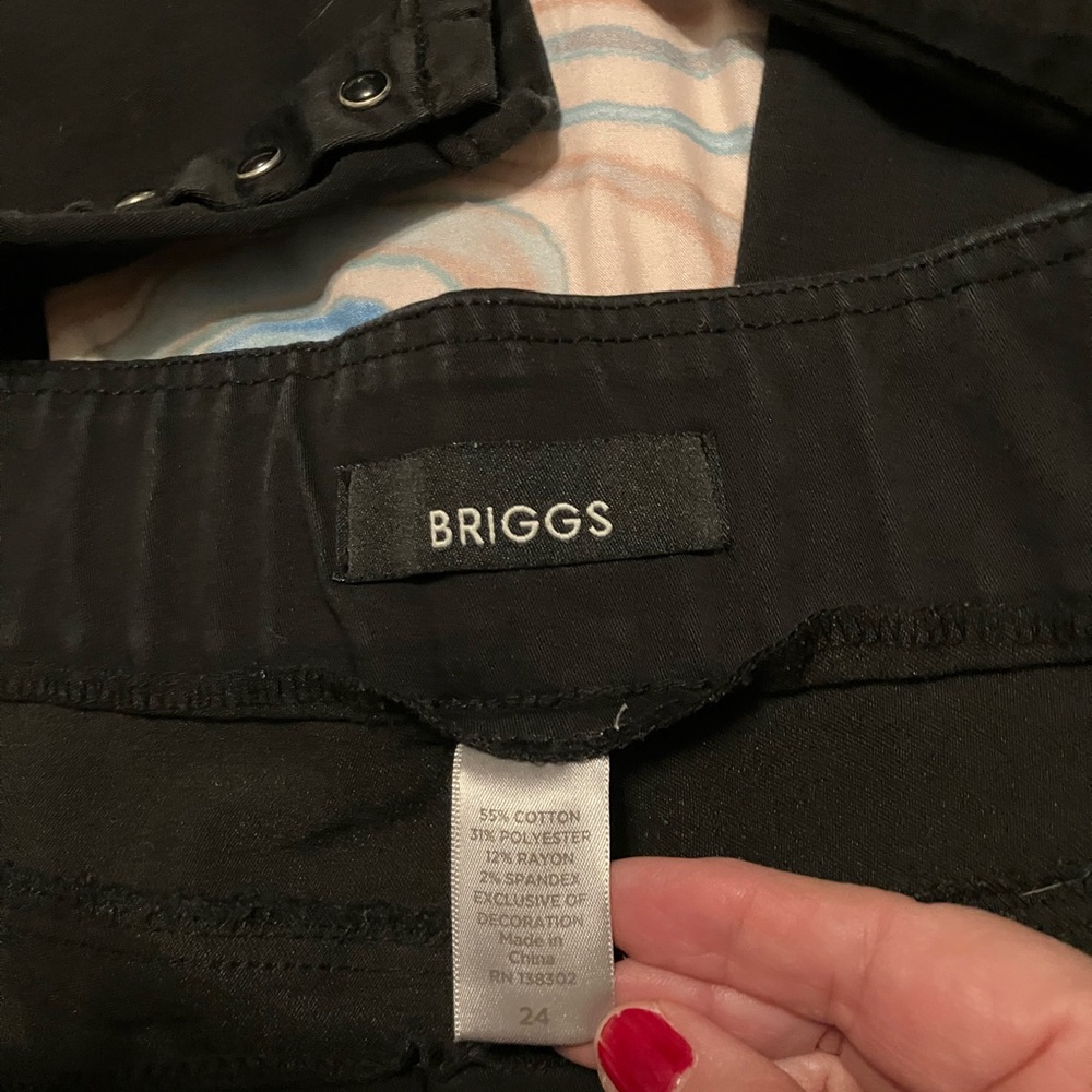 Briggs Black Pull On Pants